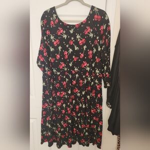 TORRID Black and Red Skulls/Cherries Dress